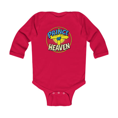 Infant Boys’ “Prince of Heaven” Long Sleeve Christian Onesie – Baby Faith Bodysuit