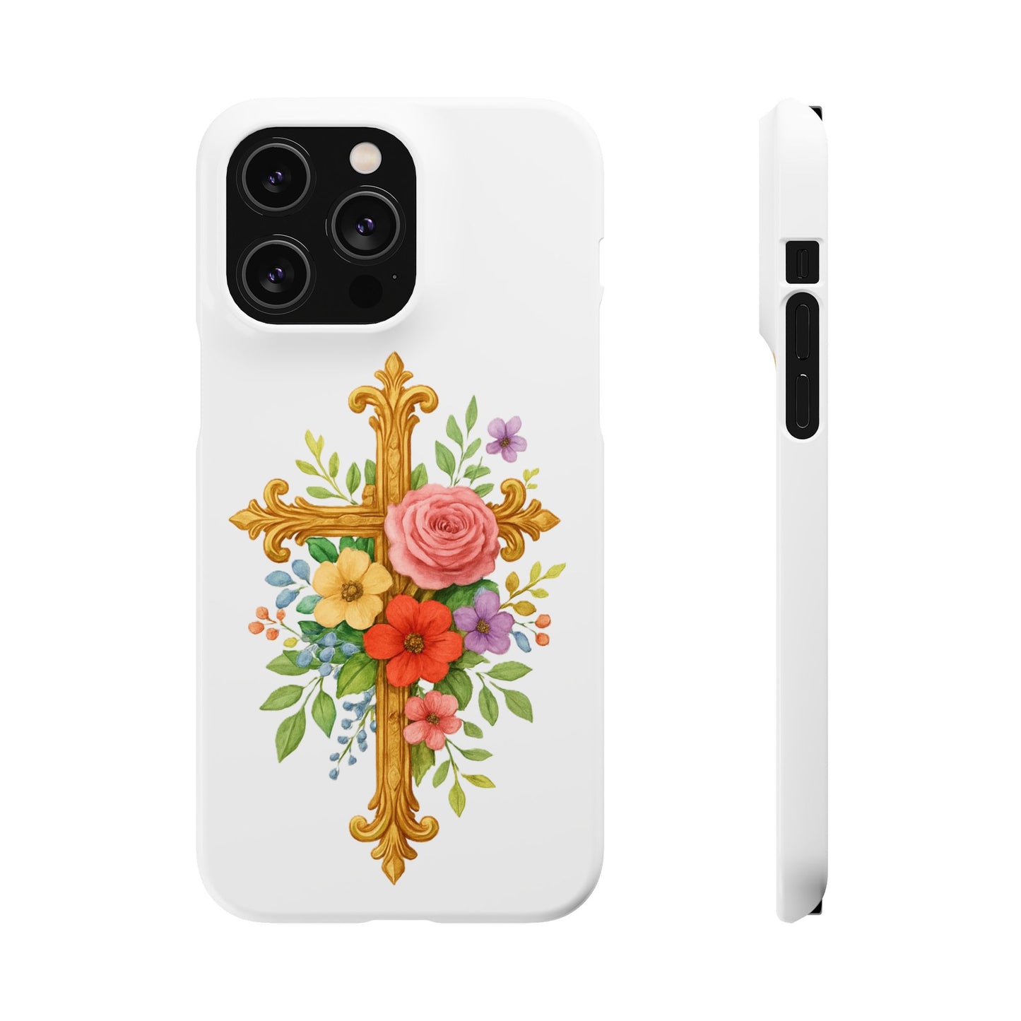 Floral Cross Snap Case for iPhone – Faith in Bloom