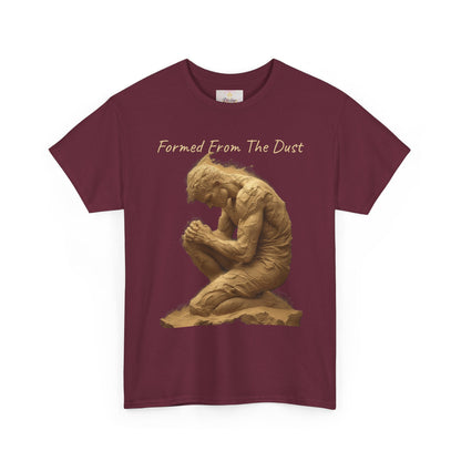 Formed from the Dust | Men’s Christian T-Shirt with Genesis 2:7 (Light Lettering)