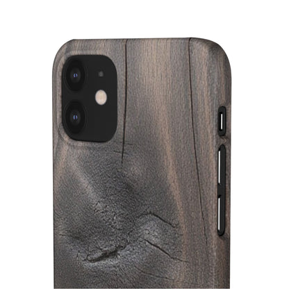 iPhone Snap Case – Dark Wood Grain Design