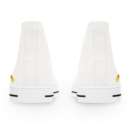 Rise in Grace – Women’s High-Top Canvas Sneakers with Dove Design