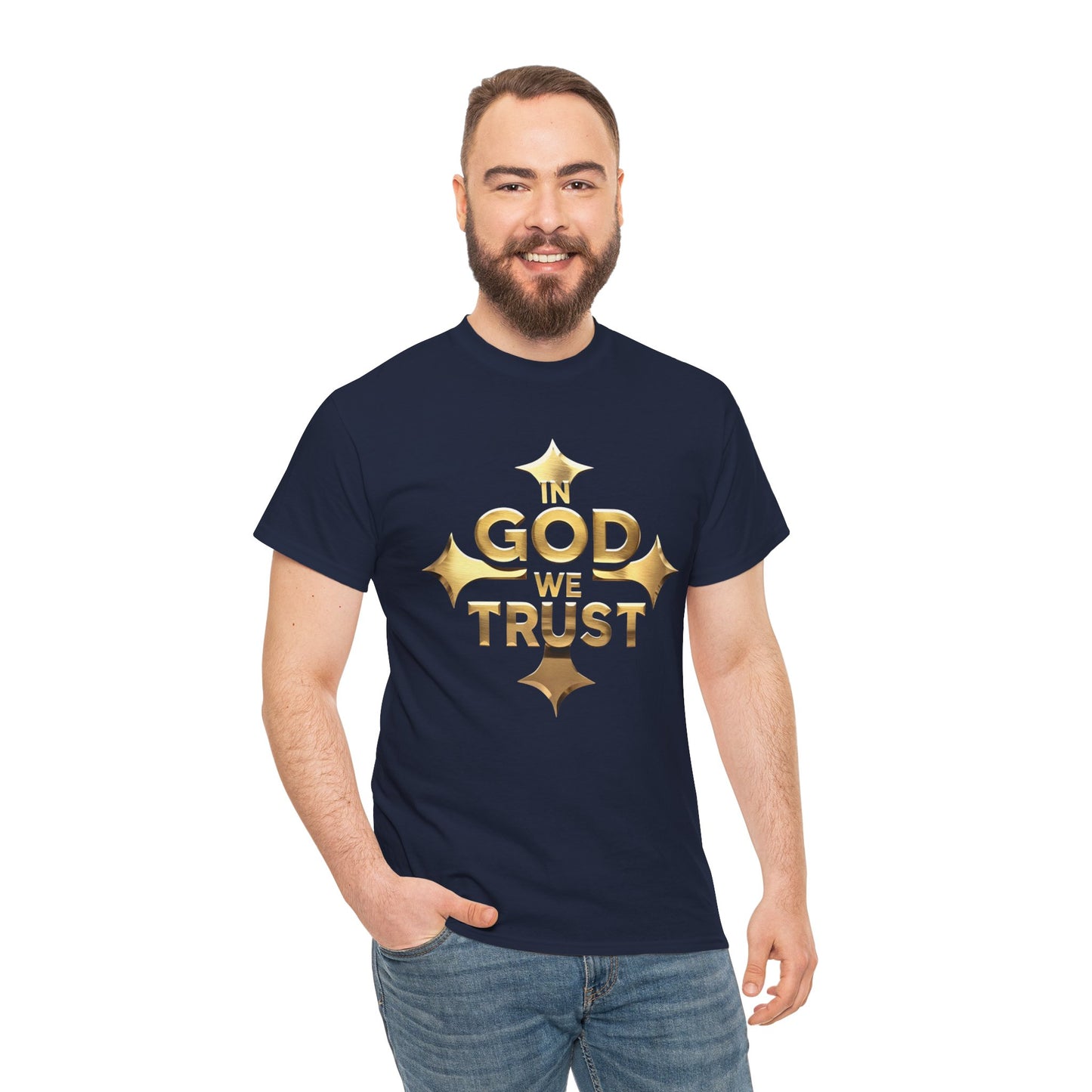 In God We Trust (Gold)- Men's Christian T-Shirt