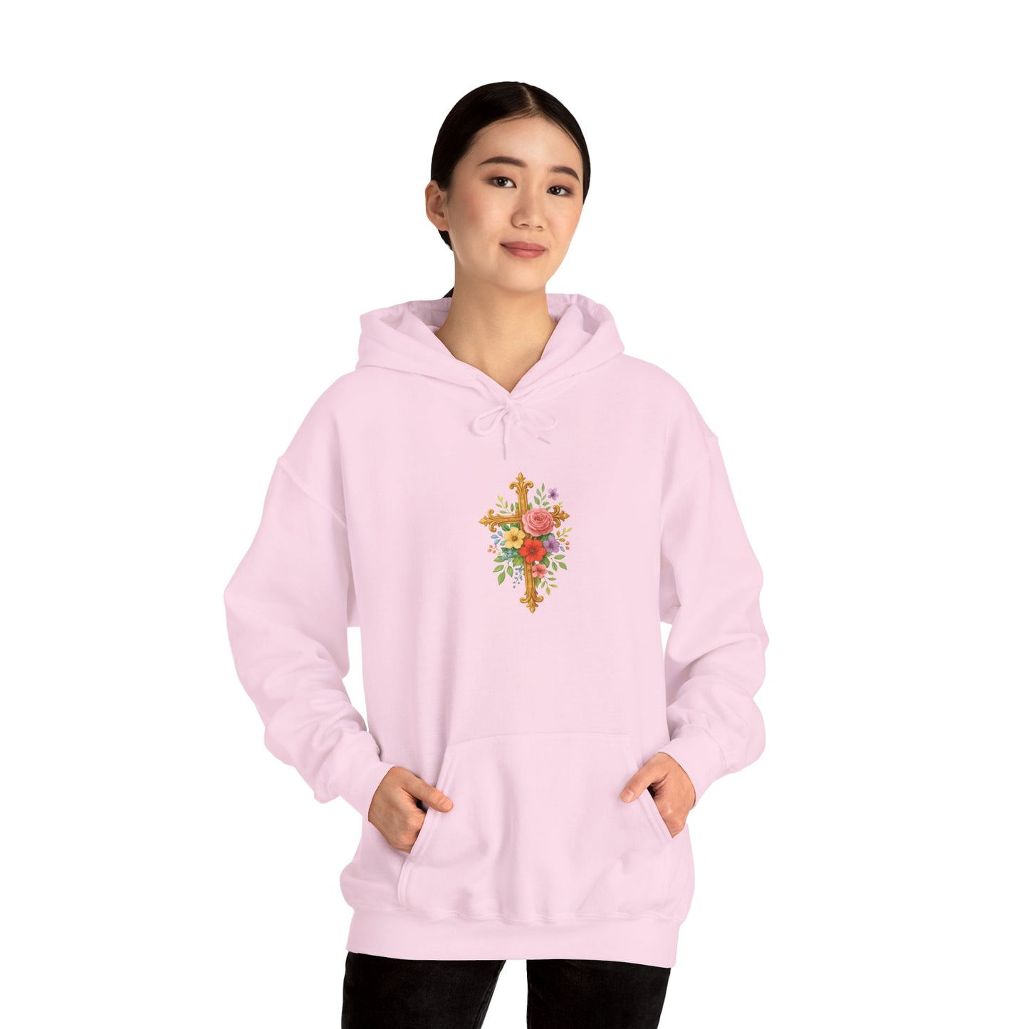 Floral Cross Women’s Christian Hoodie