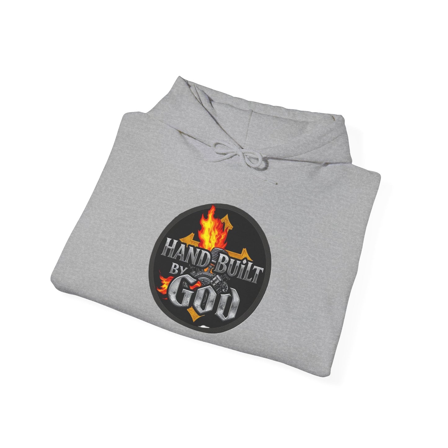 Hand Built By God - Bold Christian Men’s Hoodie