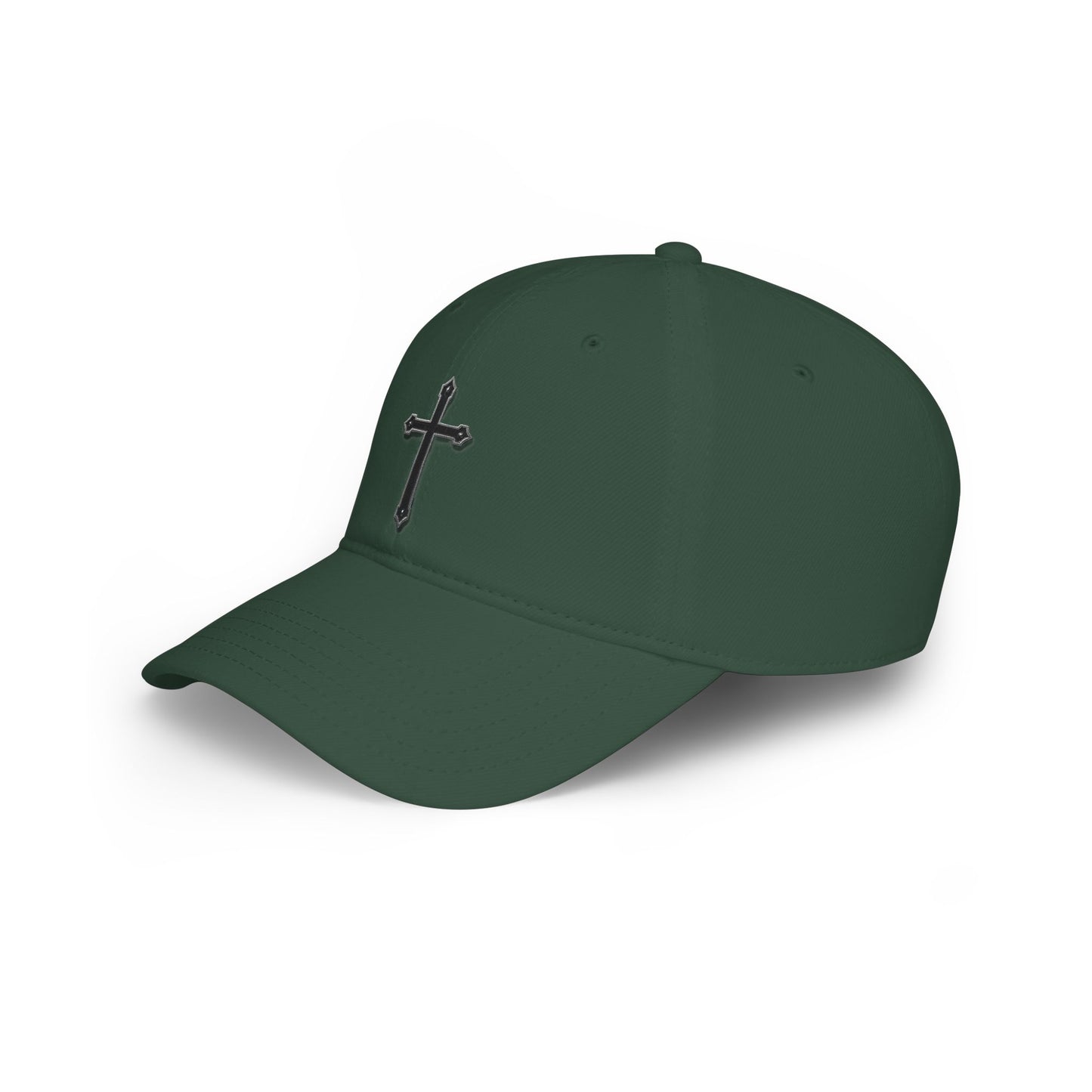 Warrior’s Black Cross - Women's Low Profile Christian Hat