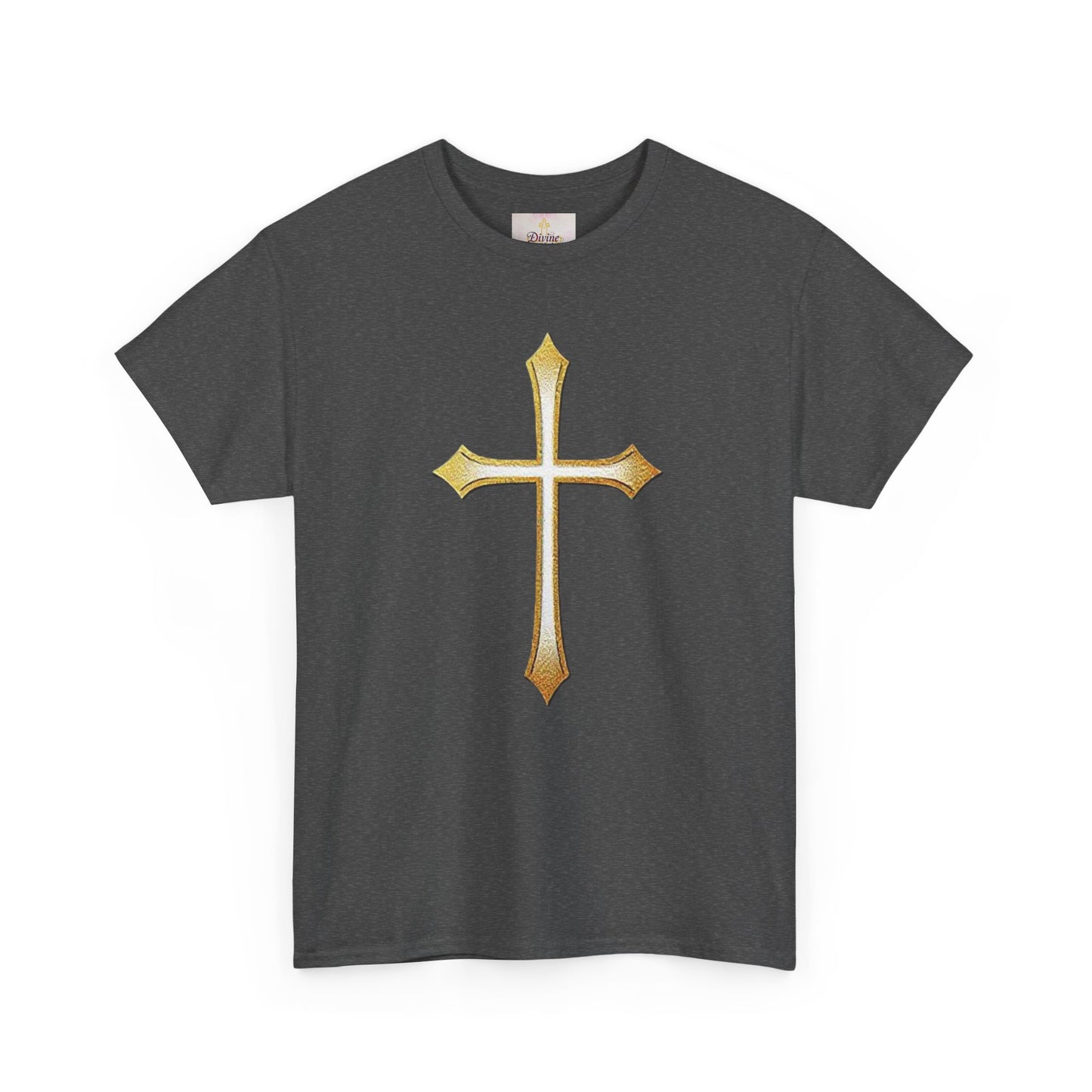Men’s Gold Cross Tee – Christian Faith-Inspired Apparel