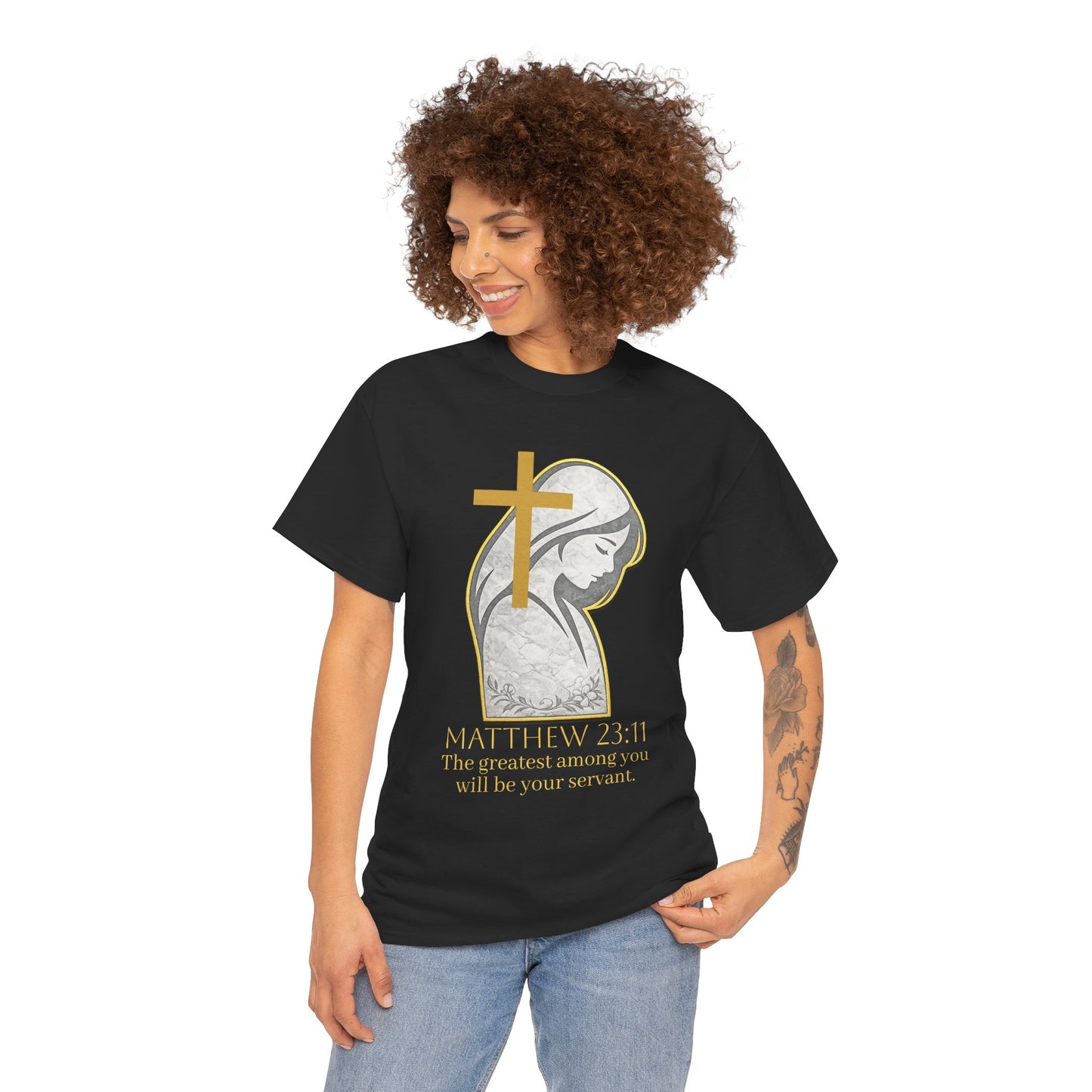 Humble Servant - Women's Christian Tee (Gold Lettering)