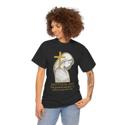 Humble Servant - Women's Christian Tee (Gold Lettering)