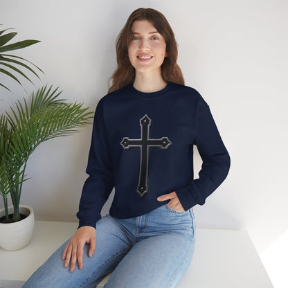 Warrior’s Black Cross Women’s Christian Sweatshirt | Ephesians 6:11