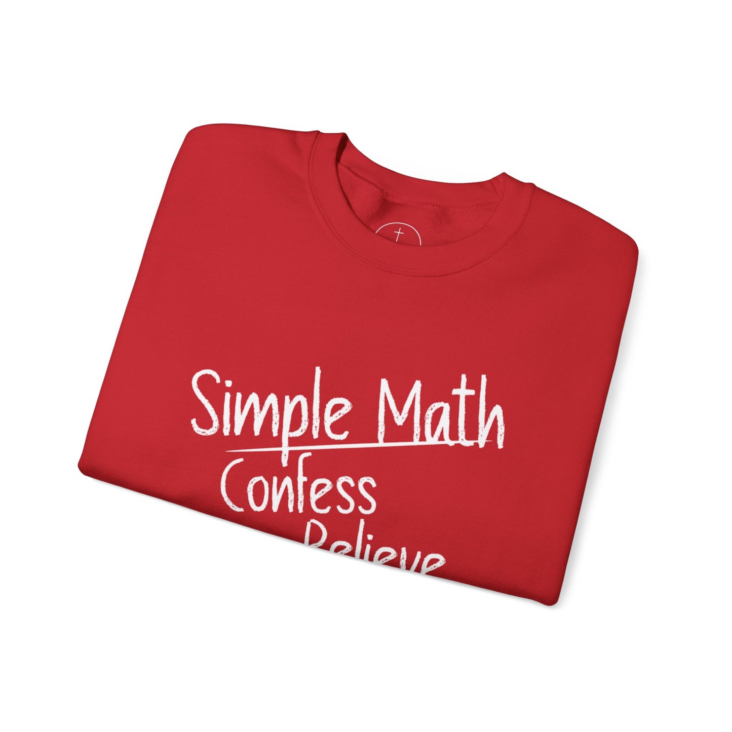 Simple Math - Men’s Christian Sweatshirt (White Chalk)