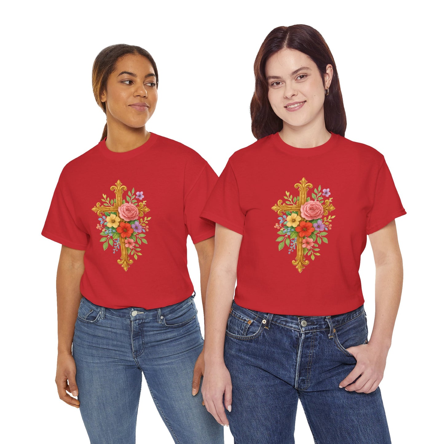 Floral Cross Tee - Women's Christian Apparel