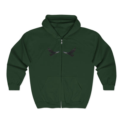 Faithful Watchers” – Cross & Crows Men’s Zip-Up Hoodie