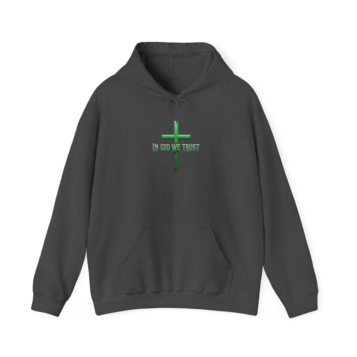In God We Trust – Men’s Christian Hoodie (Green Design)