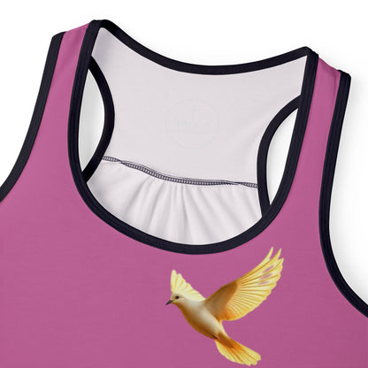 Golden Dove Women’s Christian Tank Top in Pink – Spirit of Peace and Power