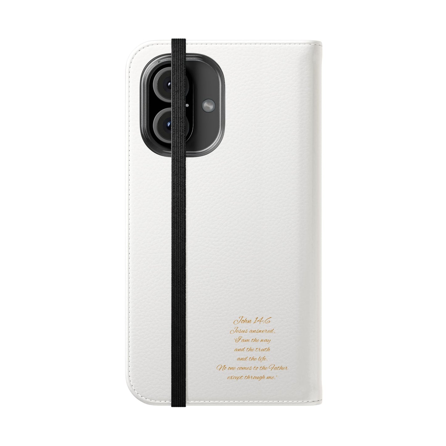 White Chi Rho Folding Case for iPhone – Faith in Every Step