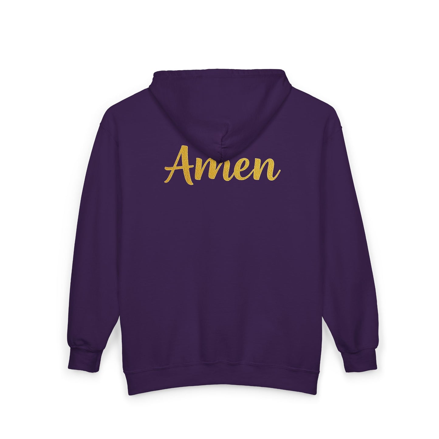 Amen in Motion – Women’s Zip-Up Hoodie (White Logo)