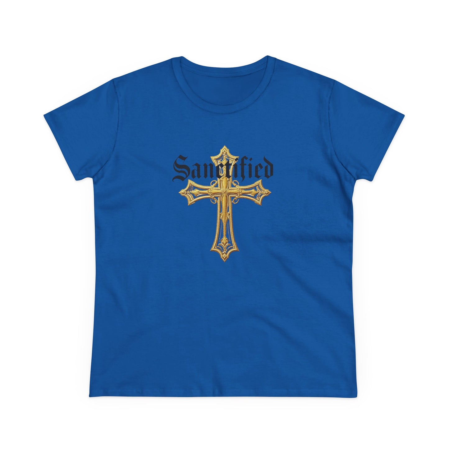 Sanctified Women's Gothic Cross T-Shirt – Faith in Bold Style