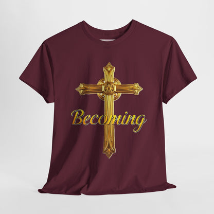 Becoming Men’s Faith Tee – Philippians 1:6 Edition (Light Lettering)