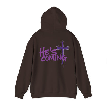 Prophetic “He’s Coming” Men’s Hoodie – Bold Christian Streetwear