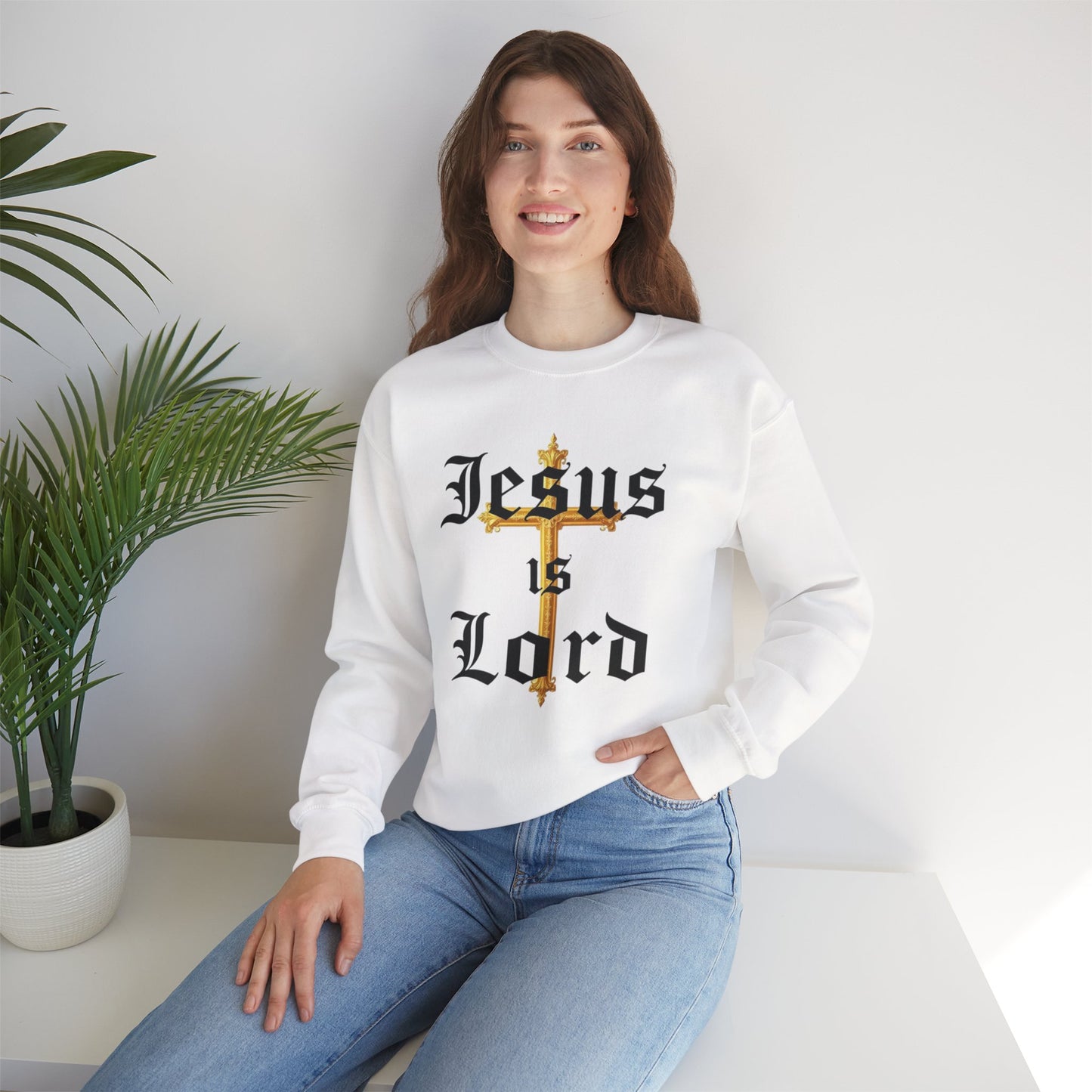 Women’s “Jesus is Lord” Christian Sweatshirt – Faith Statement Pullover