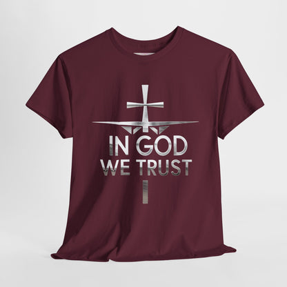 In God We Trust | Men’s Christian T-Shirt with Scripture Back Print