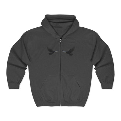 Faithful Watchers” – Cross & Crows Men’s Zip-Up Hoodie