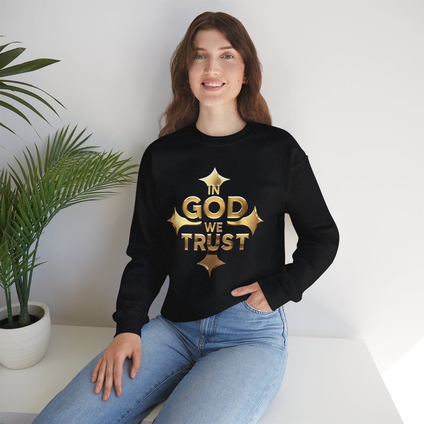 In God We Trust (Gold) - Women’s Christian Sweatshirt