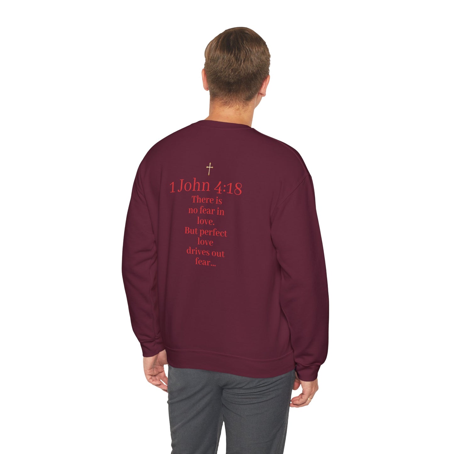 Fearless Love Men’s Sweater – Courage in Faith