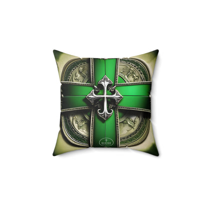 Cornerstone of Faith – Elegant Cross Throw Pillow
