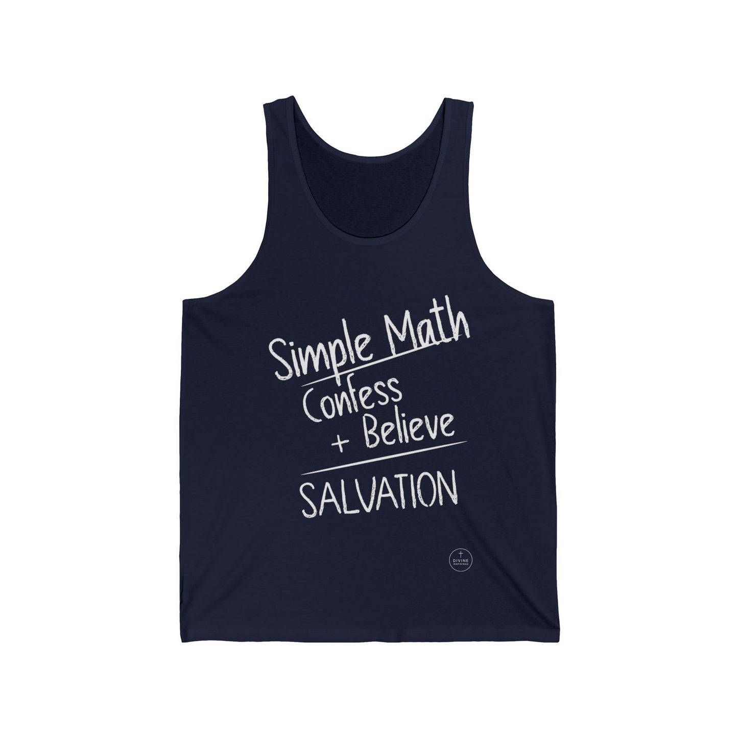 Simple Math Men’s Tank – Bold Faith (White Chalk)
