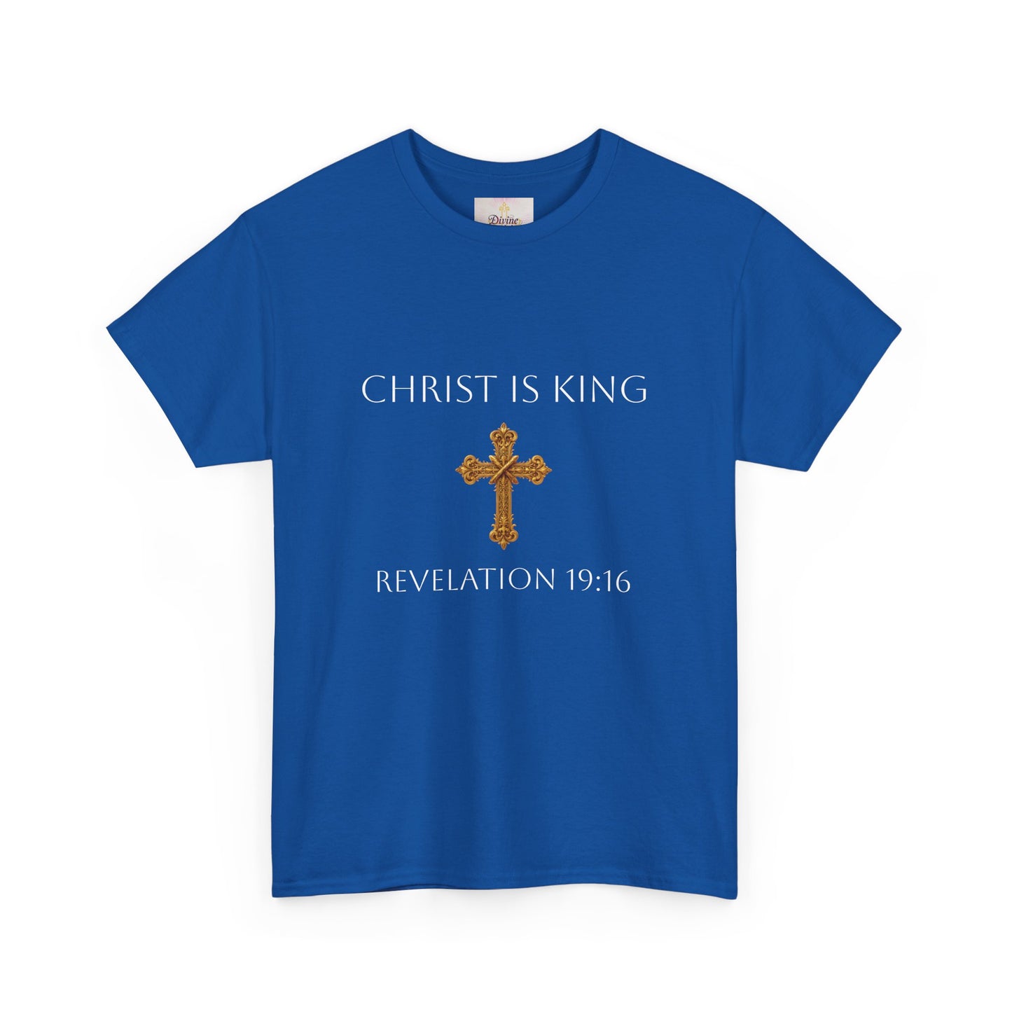 Daughter of the King Women’s Scripture Tee – Christ is King (Revelation 19:16) (White Lettering)