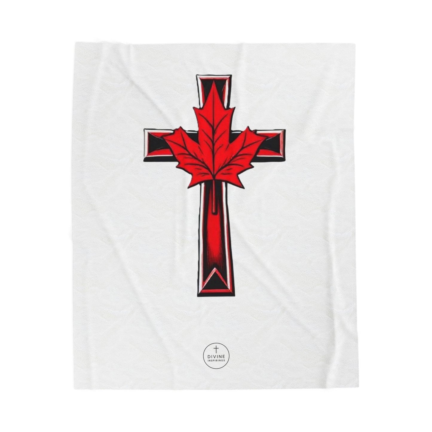 Faith at Heart: Canadian Maple Cross Blanket