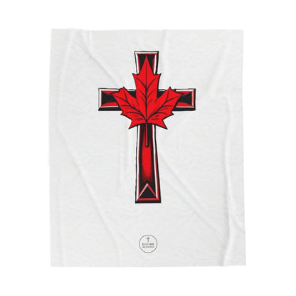 Faith at Heart: Canadian Maple Cross Blanket