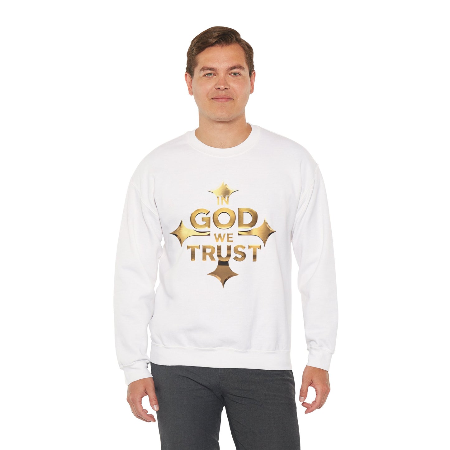 In God We Trust (Gold) - Men’s Christian Sweatshirt