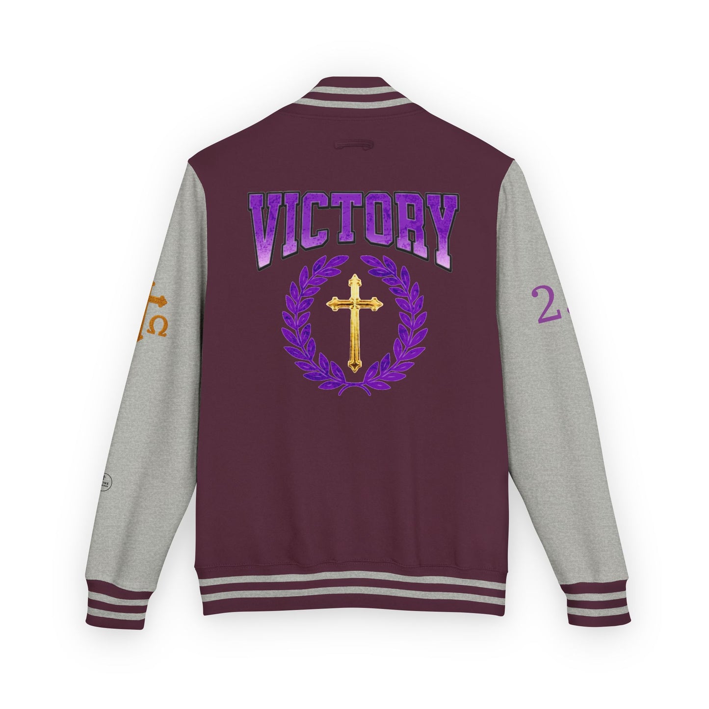 Victory in Christ Men’s Letterman Jacket – Sealed in Faith