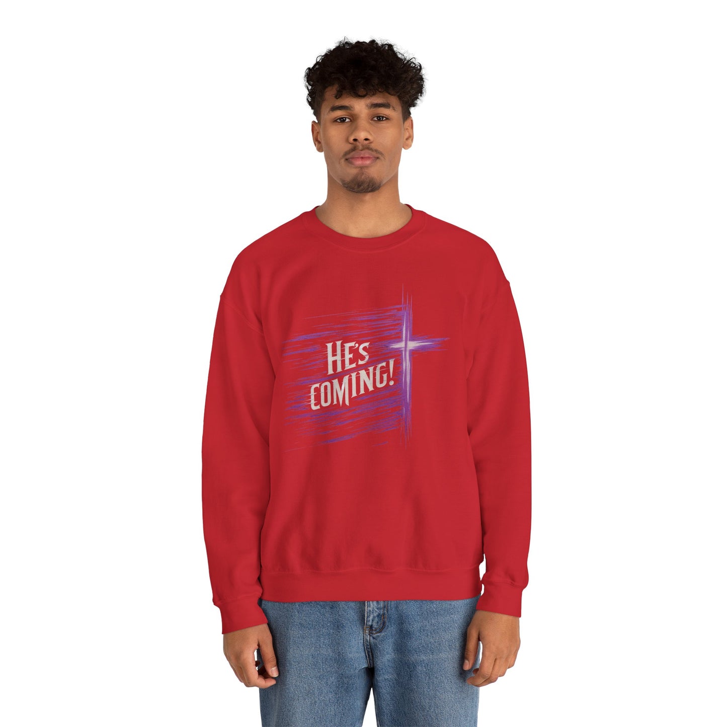 He's Coming – Men’s Christian Crewneck Sweater