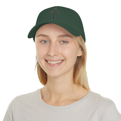 Warrior’s Black Cross Low Profile Christian Baseball Hat | Ephesians 6:11