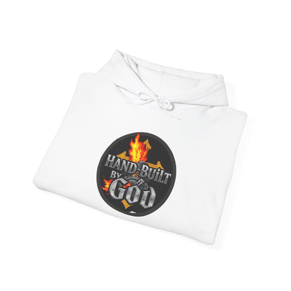 Hand Built By God - Bold Christian Men’s Hoodie