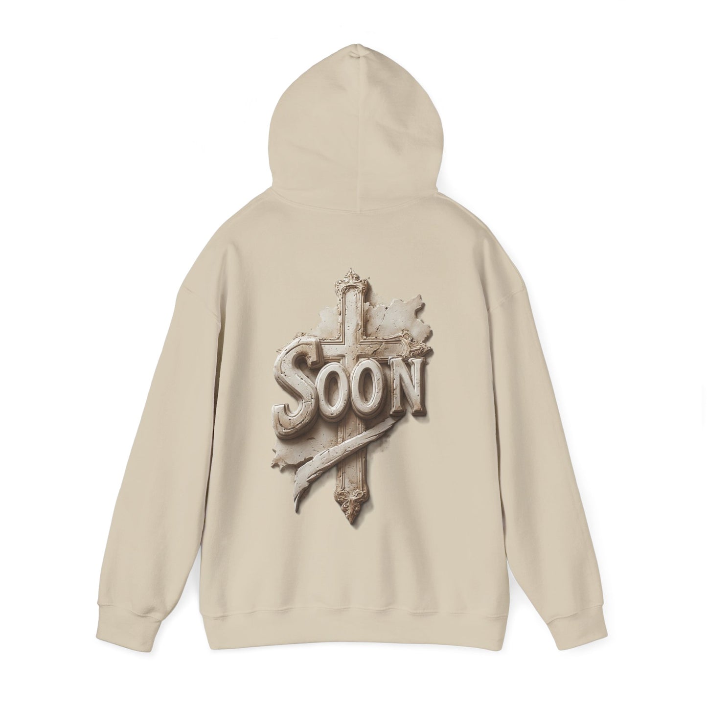 “Soon” Cross Women’s Hoodie – Back Print Christian Declaration