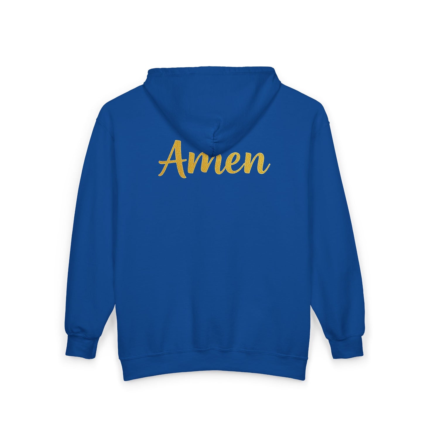 Amen in Motion – Women’s Zip-Up Hoodie (White Logo)