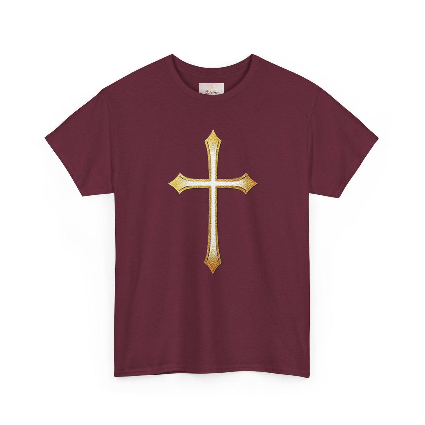 Men’s Gold Cross Tee – Christian Faith-Inspired Apparel
