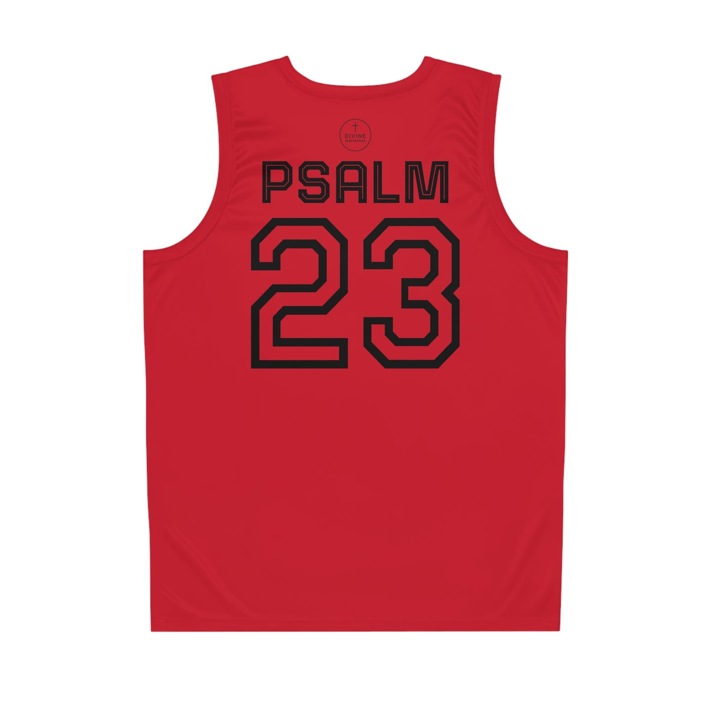 Psalm 23 Men's Basketball Jersey (Red) – Faith in Every Play