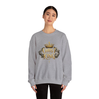 Christ is King (Gold) - Women's Christian Sweatshirt