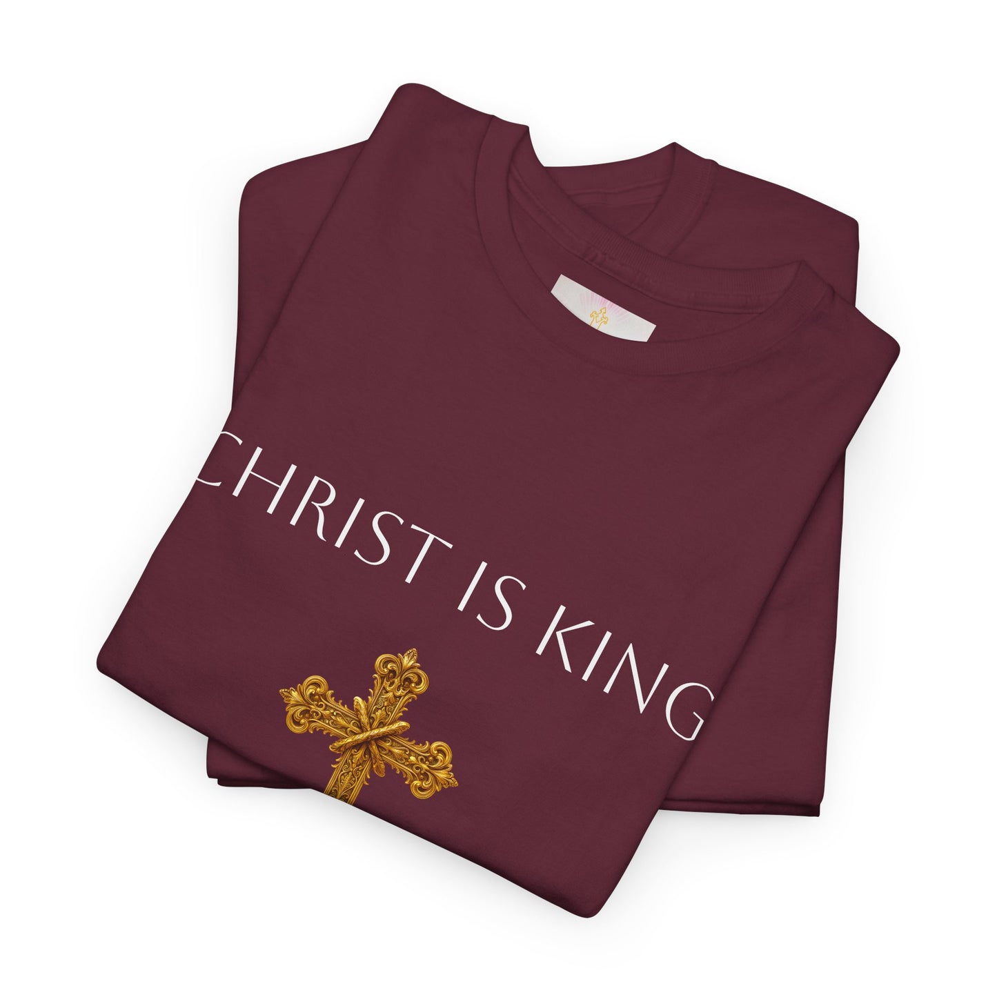 Christ is King Women’s Christian Tee (White Lettering)