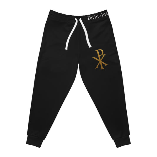 Men’s Chi Rho Jogger Pants in Black – Comfort with Spiritual Style