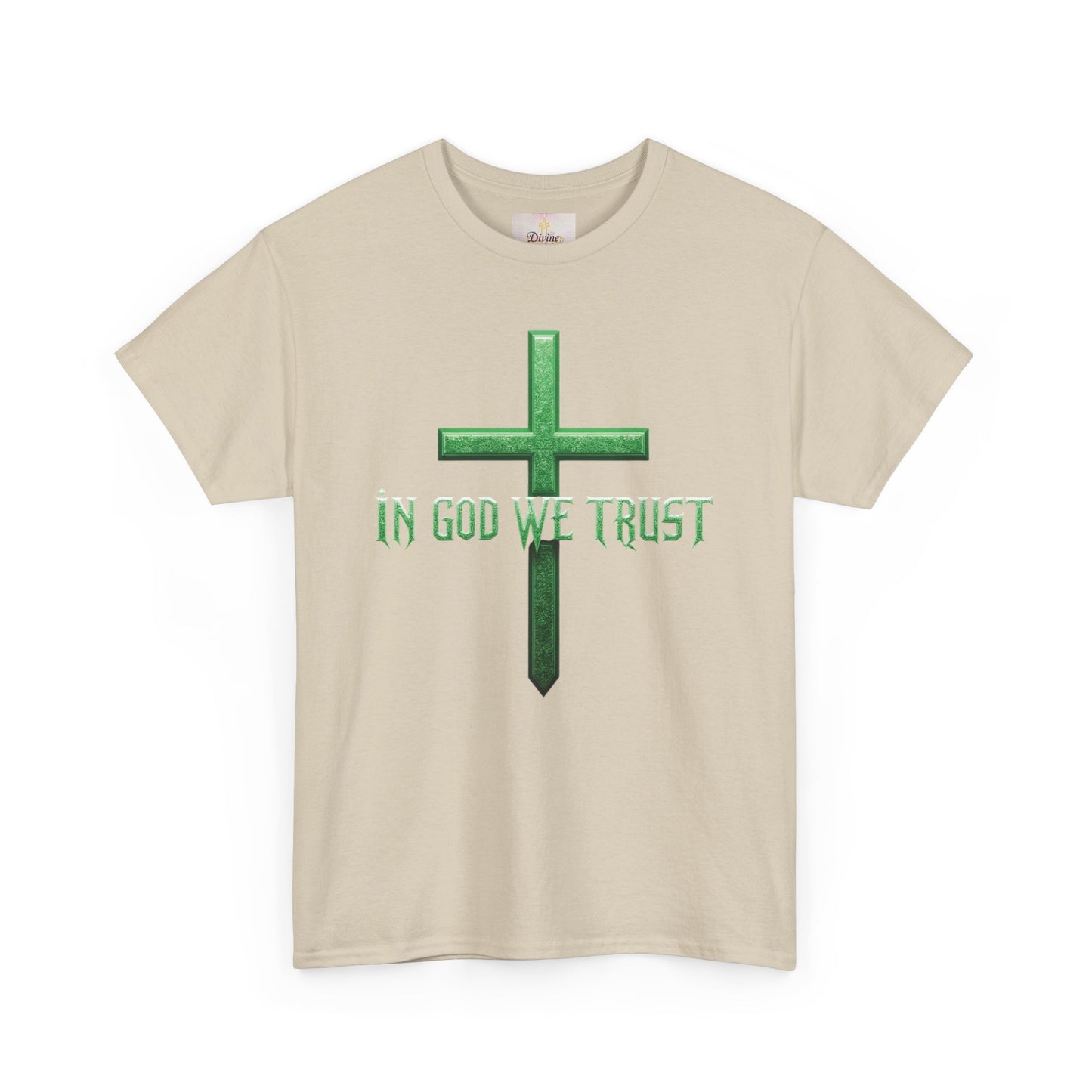 Bold Faith – Men’s Christian “In God We Trust” Cross Tee