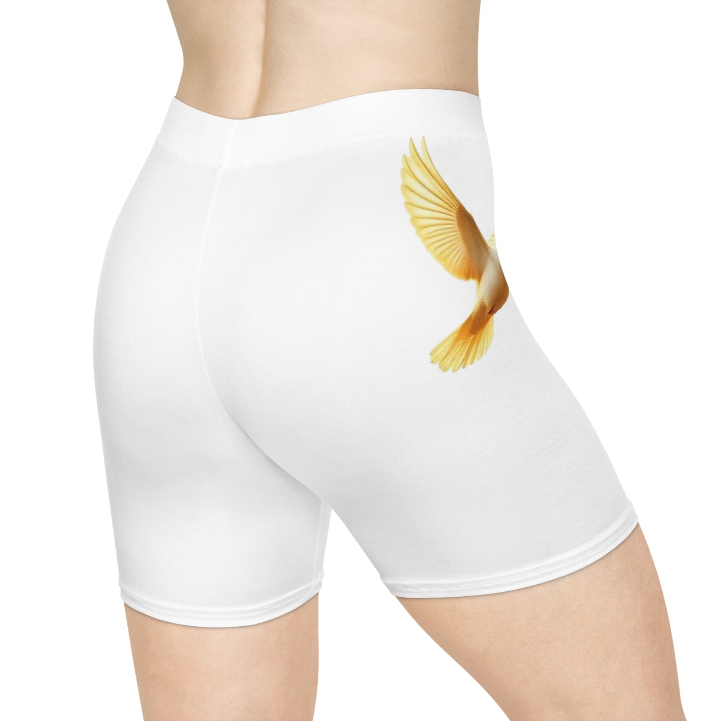 Golden Dove Women’s Biking Shorts – Spirit of Peace and Power