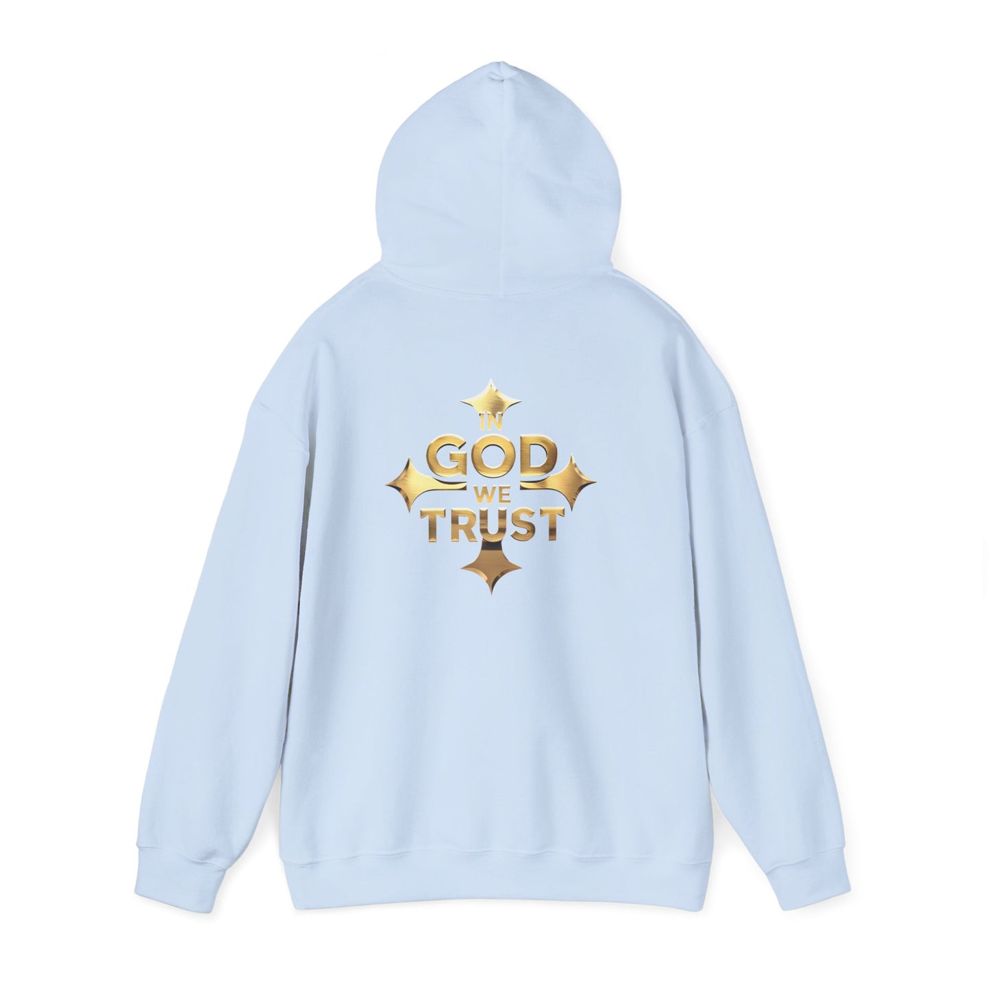 In God We Trust (Gold) - Women's Christian Hoodie with Golden Cross
