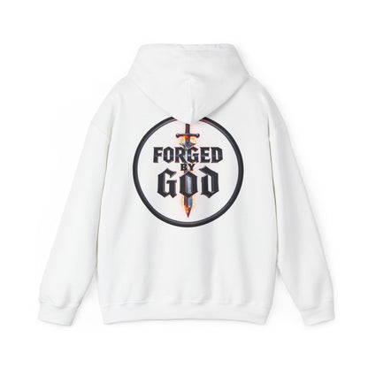 Forged by God Men’s Christian Hoodie – Strength & Faith Sweatshirt
