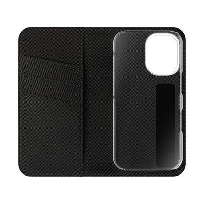 Black with Gold Cross & 1 Corinthians 1:18 - iPhone Flip/Wallet Phone Case